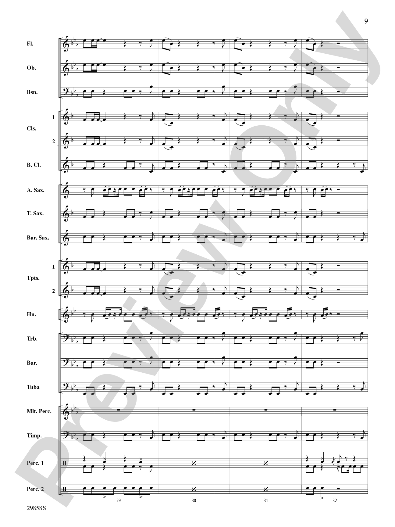 Clumsy (as recorded by Fergie on the album The Dutchess): Concert Band Conductor Score & Parts