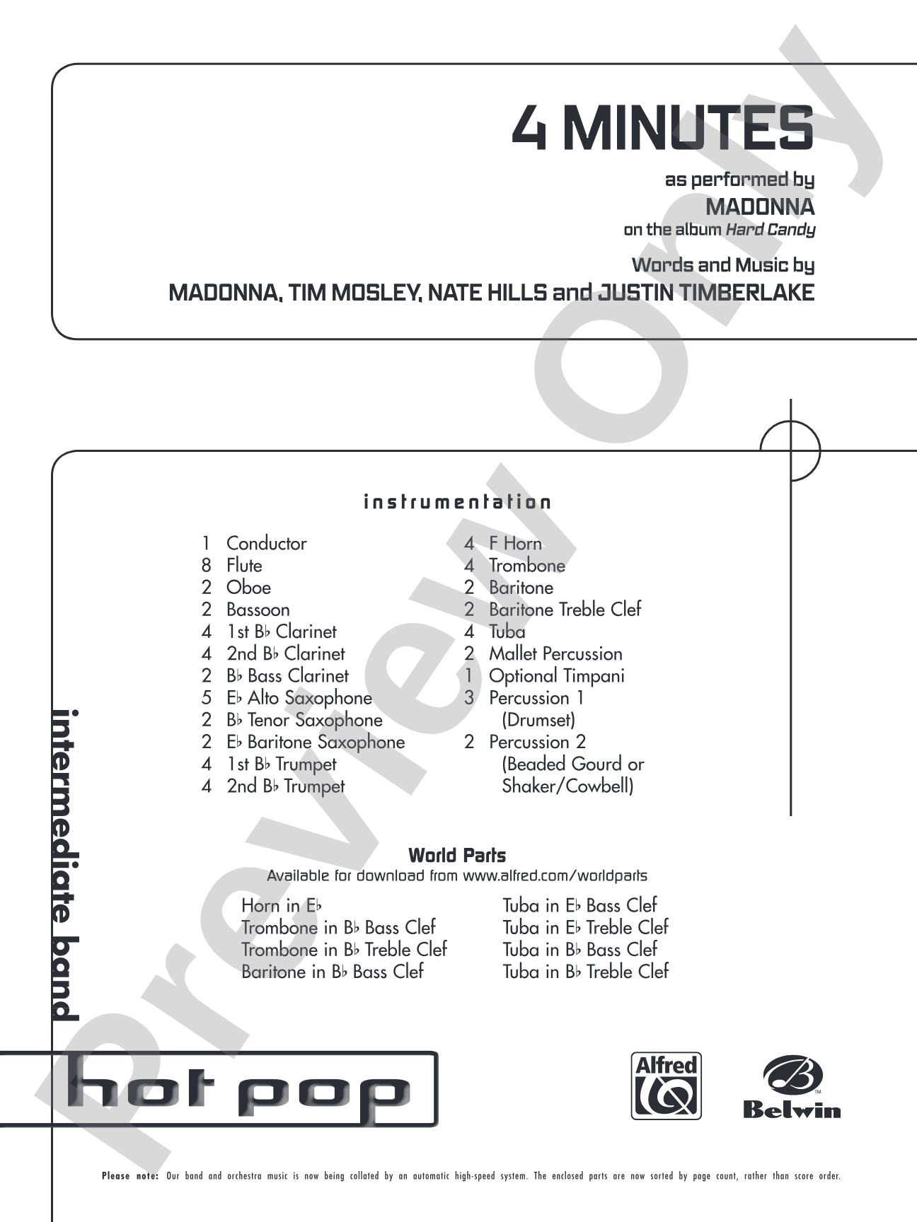 4 Minutes: Concert Band Conductor Score & Parts