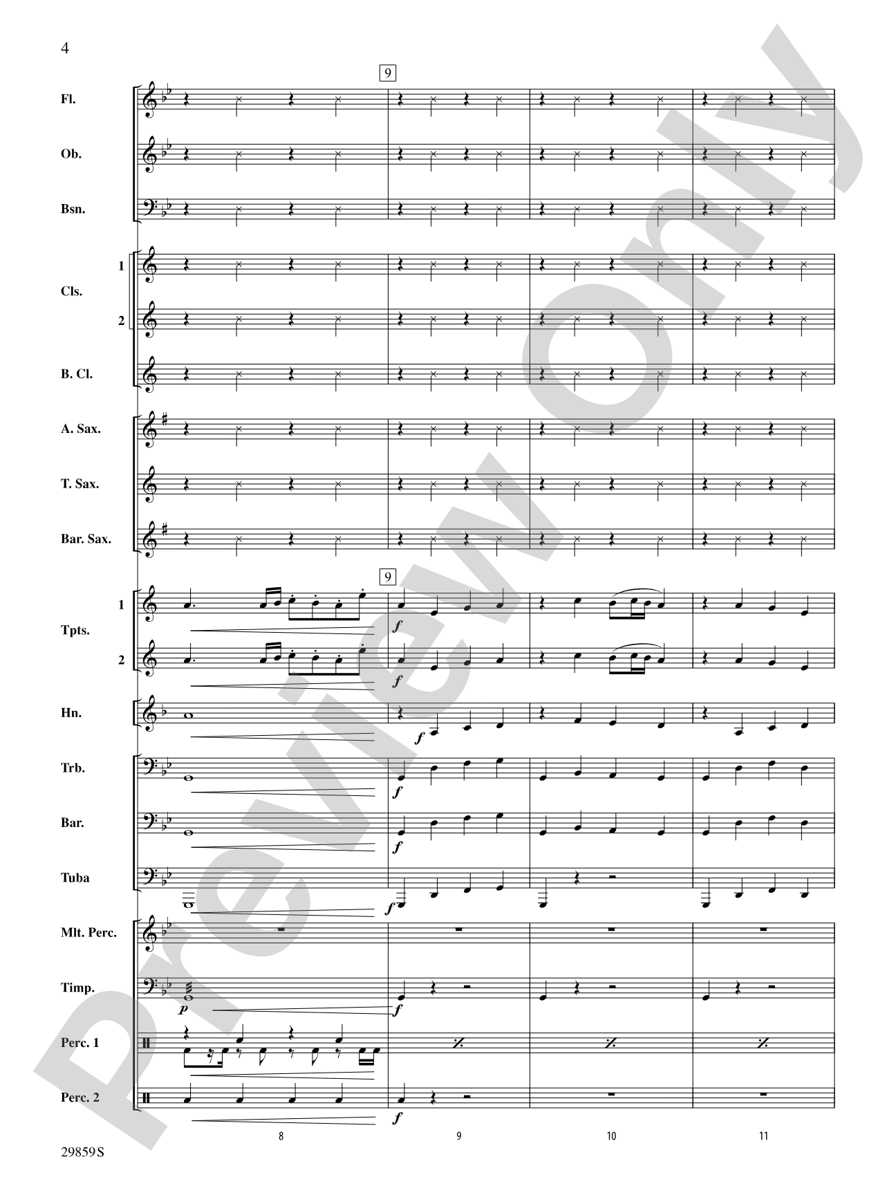 4 Minutes: Concert Band Conductor Score & Parts