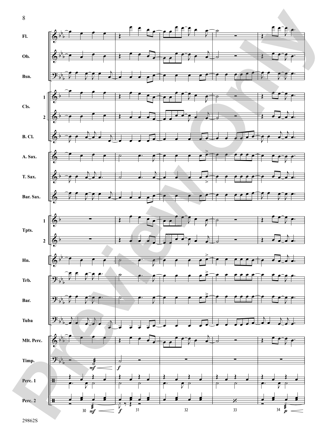 I Kissed a Girl: Concert Band Conductor Score & Parts