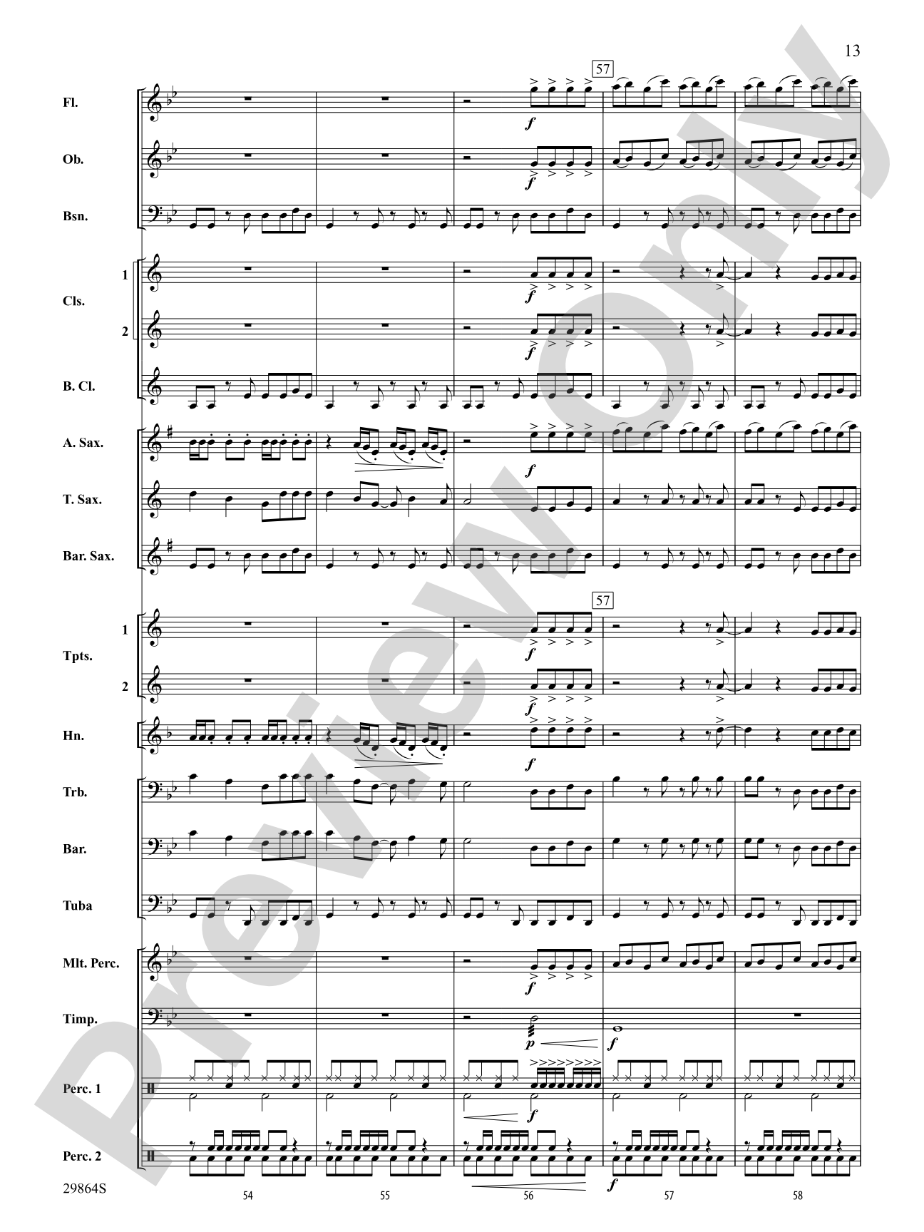 Give It 2 Me: Concert Band Conductor Score & Parts