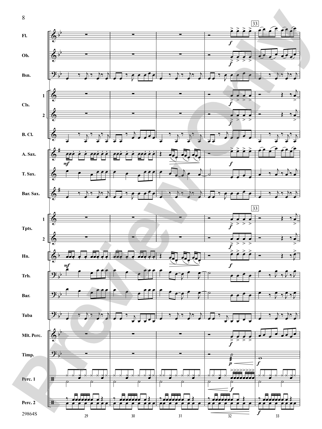 Give It 2 Me: Concert Band Conductor Score & Parts