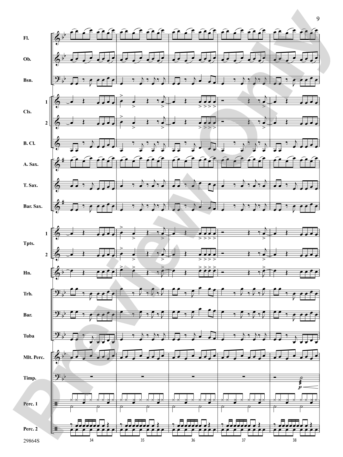 Give It 2 Me: Concert Band Conductor Score & Parts