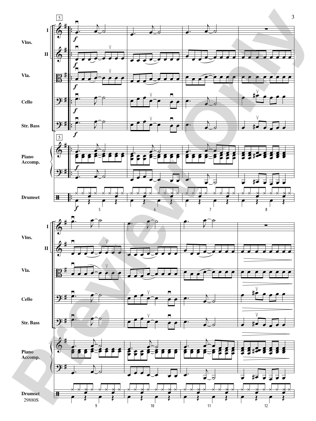 Knowing Me, Knowing You (As performed by ABBA from the musical Mamma Mia): Score