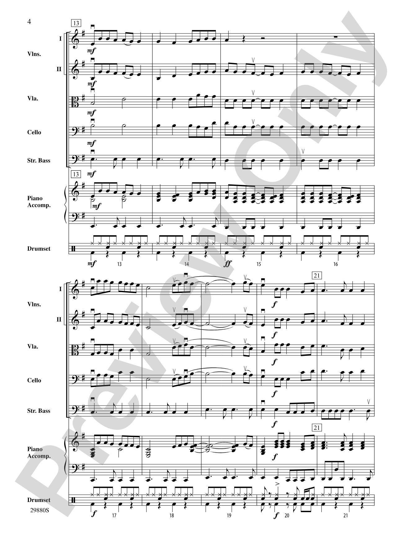 Knowing Me, Knowing You (As performed by ABBA from the musical Mamma Mia): Score