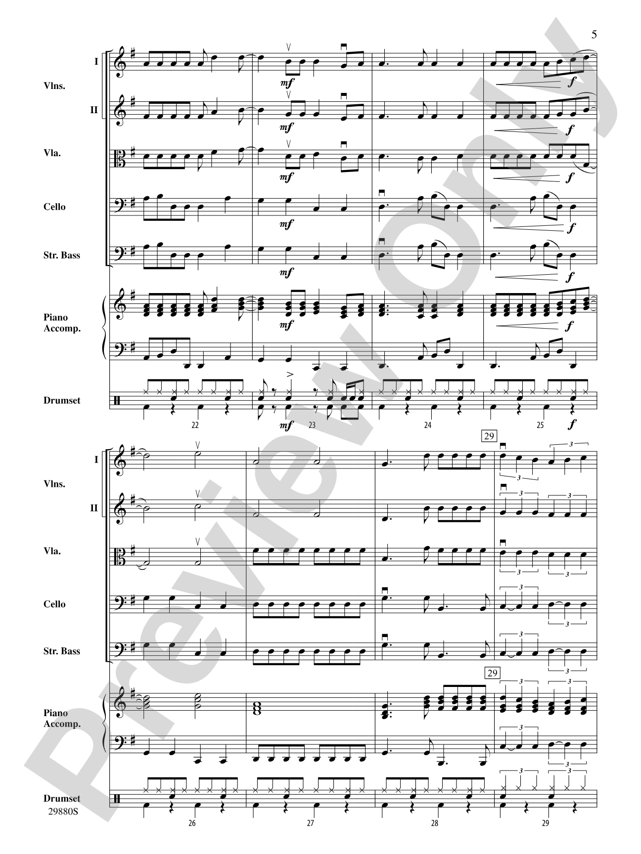 Knowing Me, Knowing You (As performed by ABBA from the musical Mamma Mia): Score