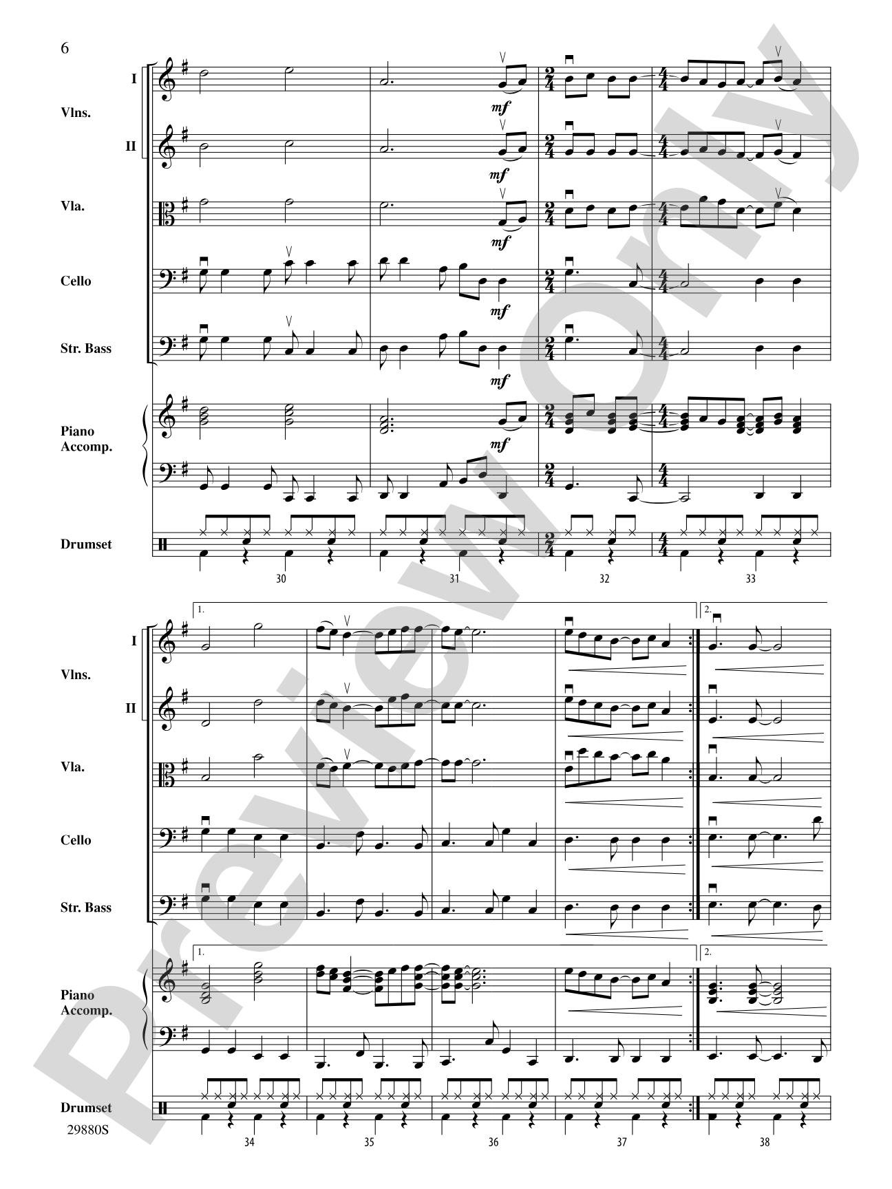 Knowing Me, Knowing You (As performed by ABBA from the musical Mamma Mia): Score