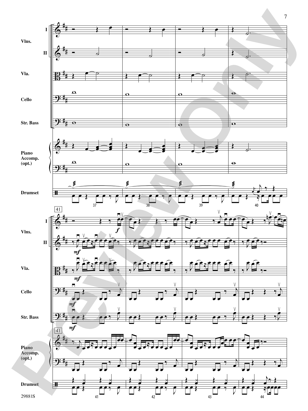 Clumsy (as recorded by Fergie on the album The Dutchess): String Orchestra Conductor Score & Parts