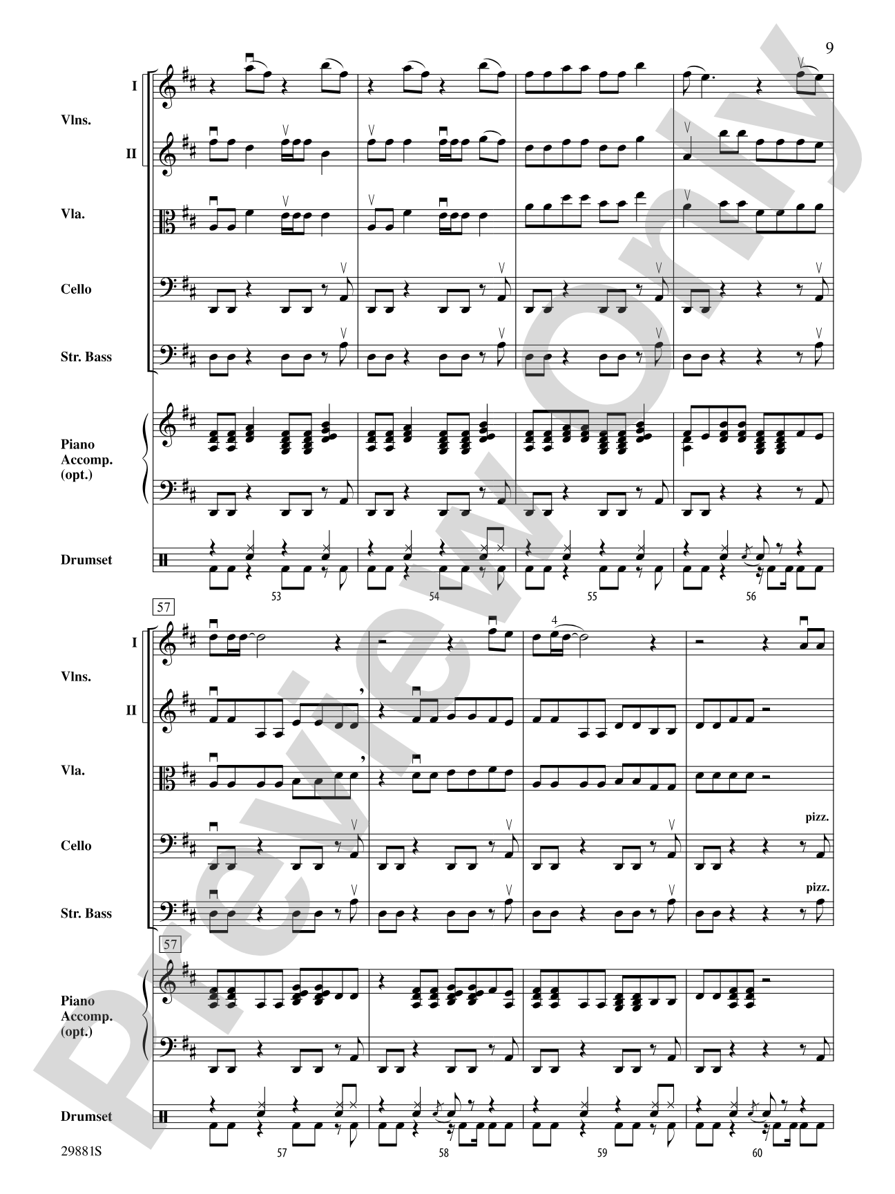Clumsy (as recorded by Fergie on the album The Dutchess): String Orchestra Conductor Score & Parts