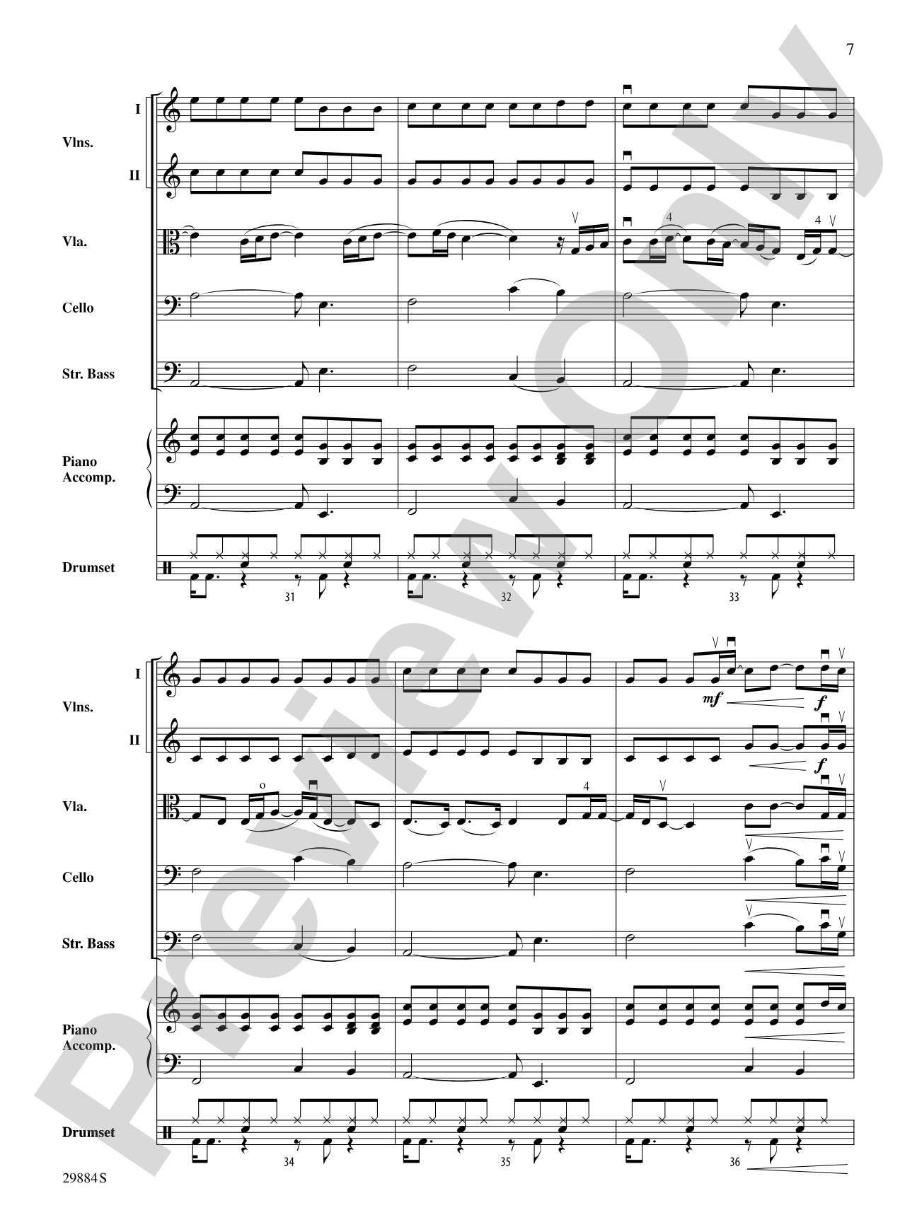 Crush: String Orchestra Conductor Score & Parts