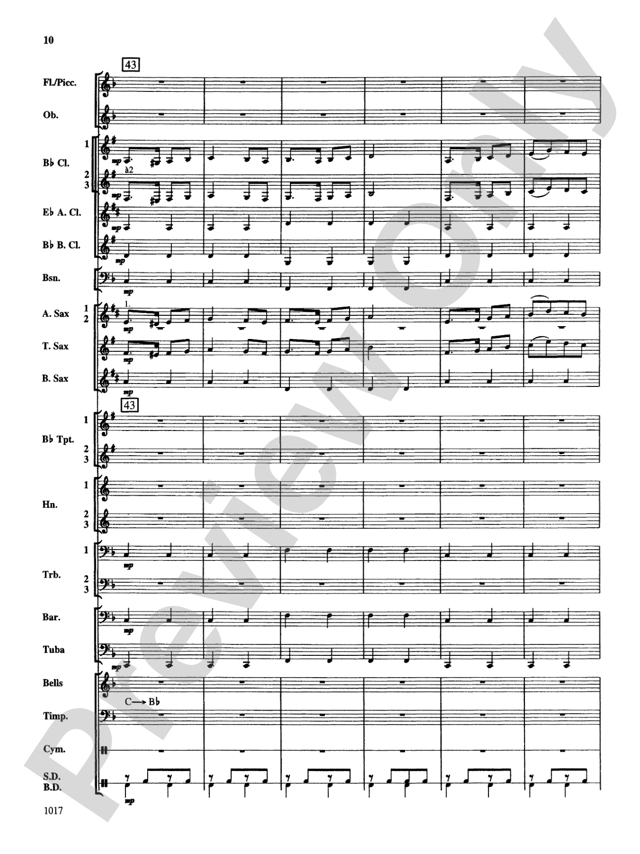 March with Fanfares: Concert Band Conductor Score & Parts