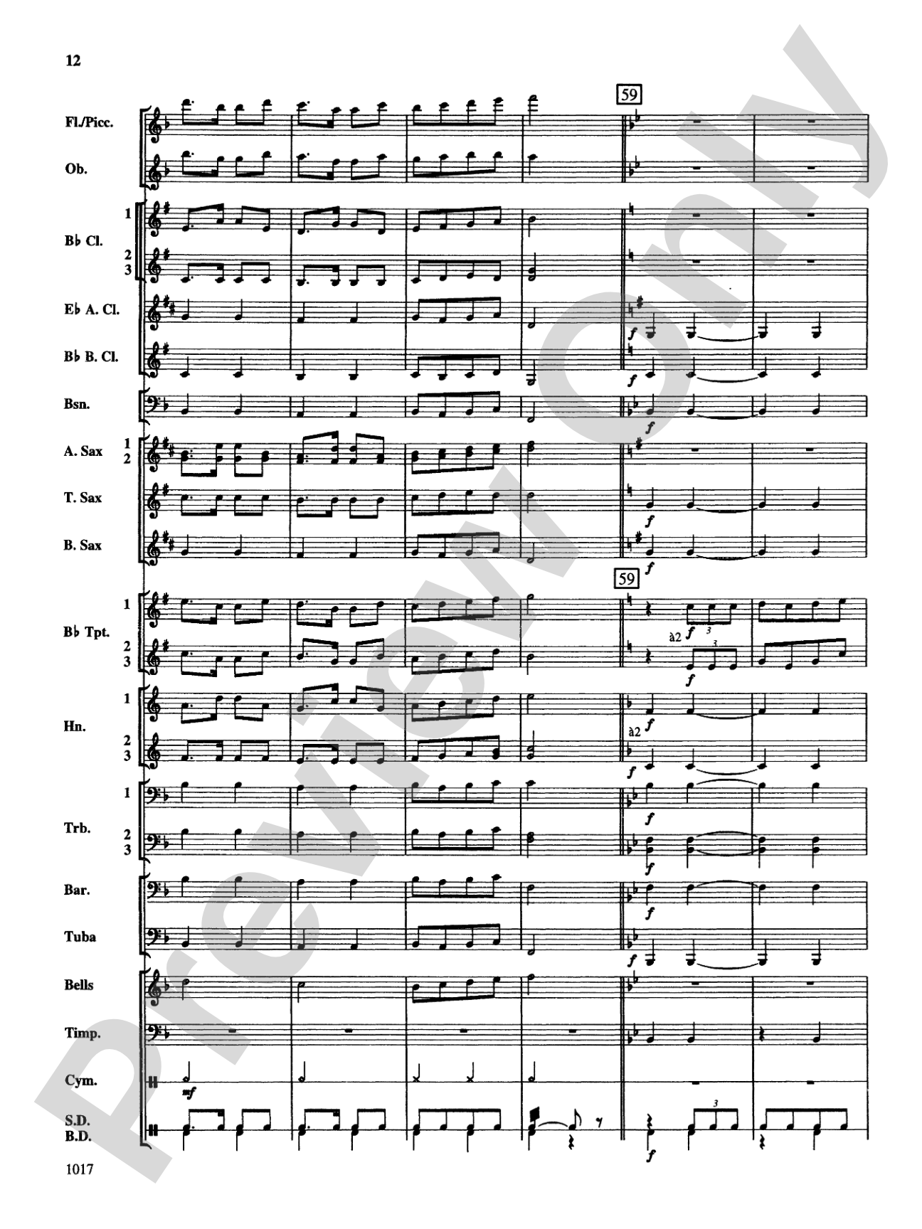 March with Fanfares: Concert Band Conductor Score & Parts