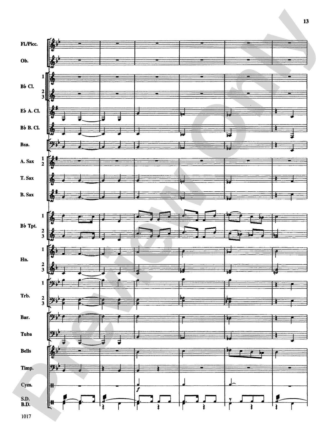 March with Fanfares: Concert Band Conductor Score & Parts
