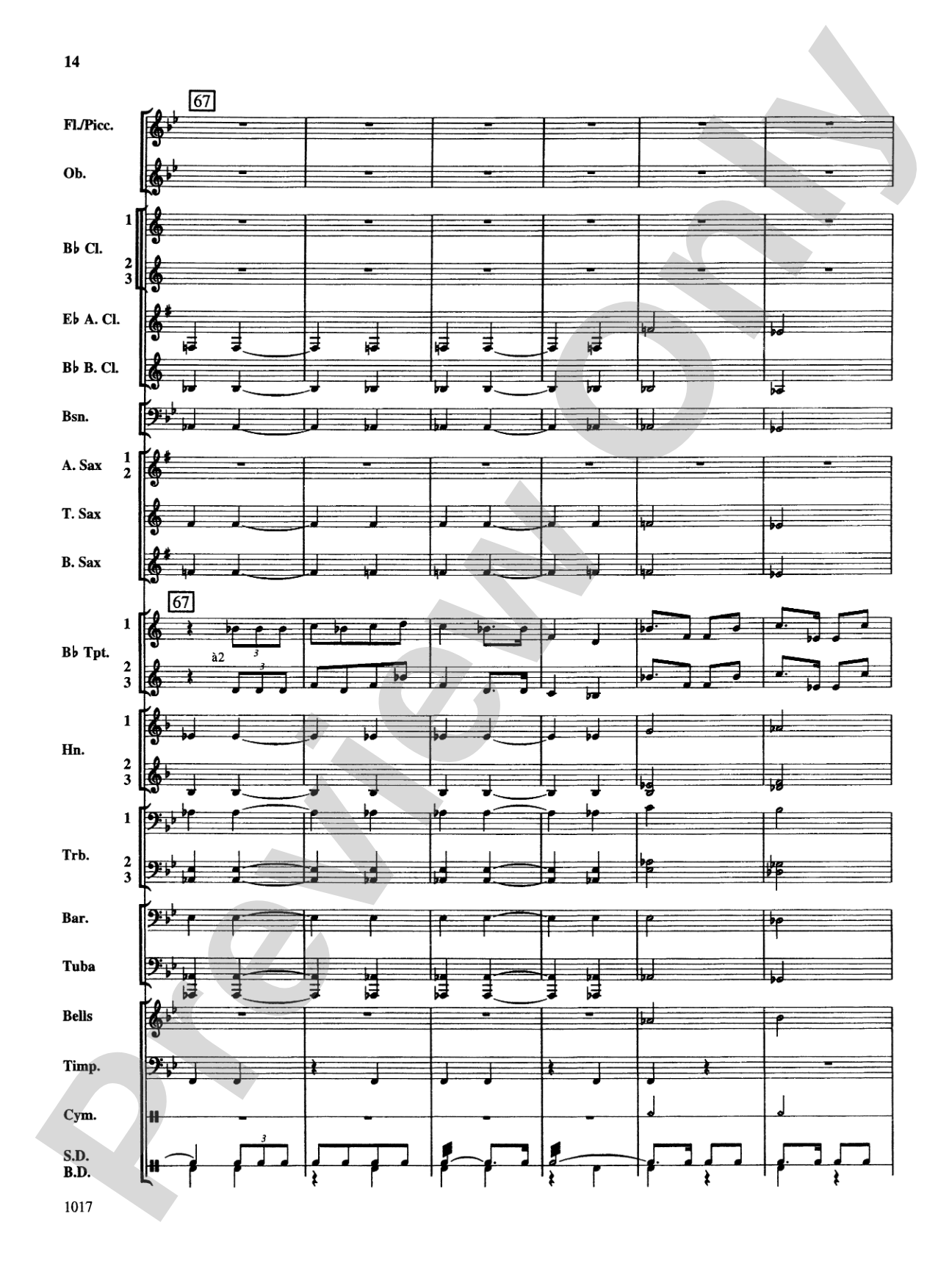 March with Fanfares: Concert Band Conductor Score & Parts