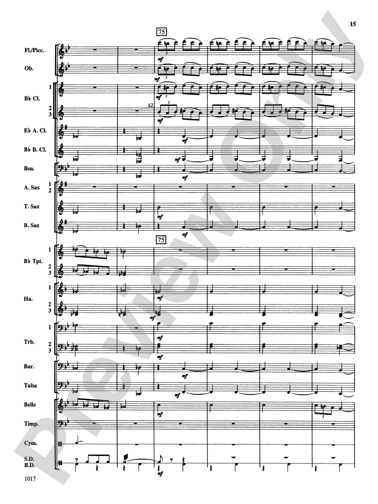 March with Fanfares: Concert Band Conductor Score & Parts