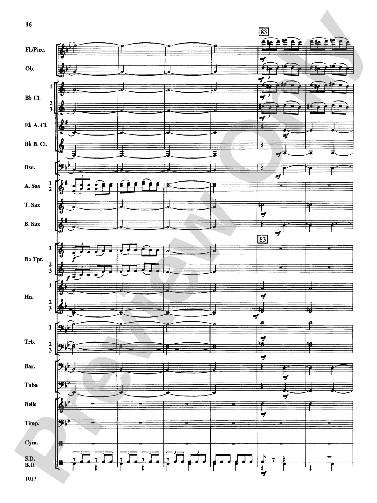 March with Fanfares: Concert Band Conductor Score & Parts