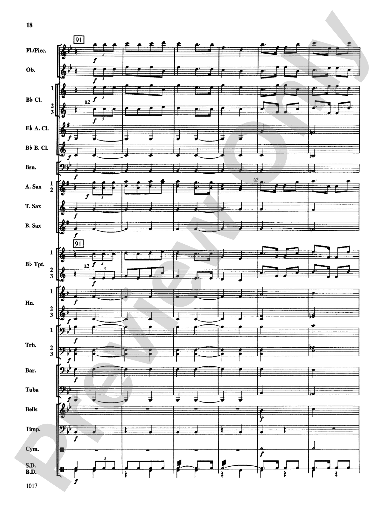 March with Fanfares: Concert Band Conductor Score & Parts