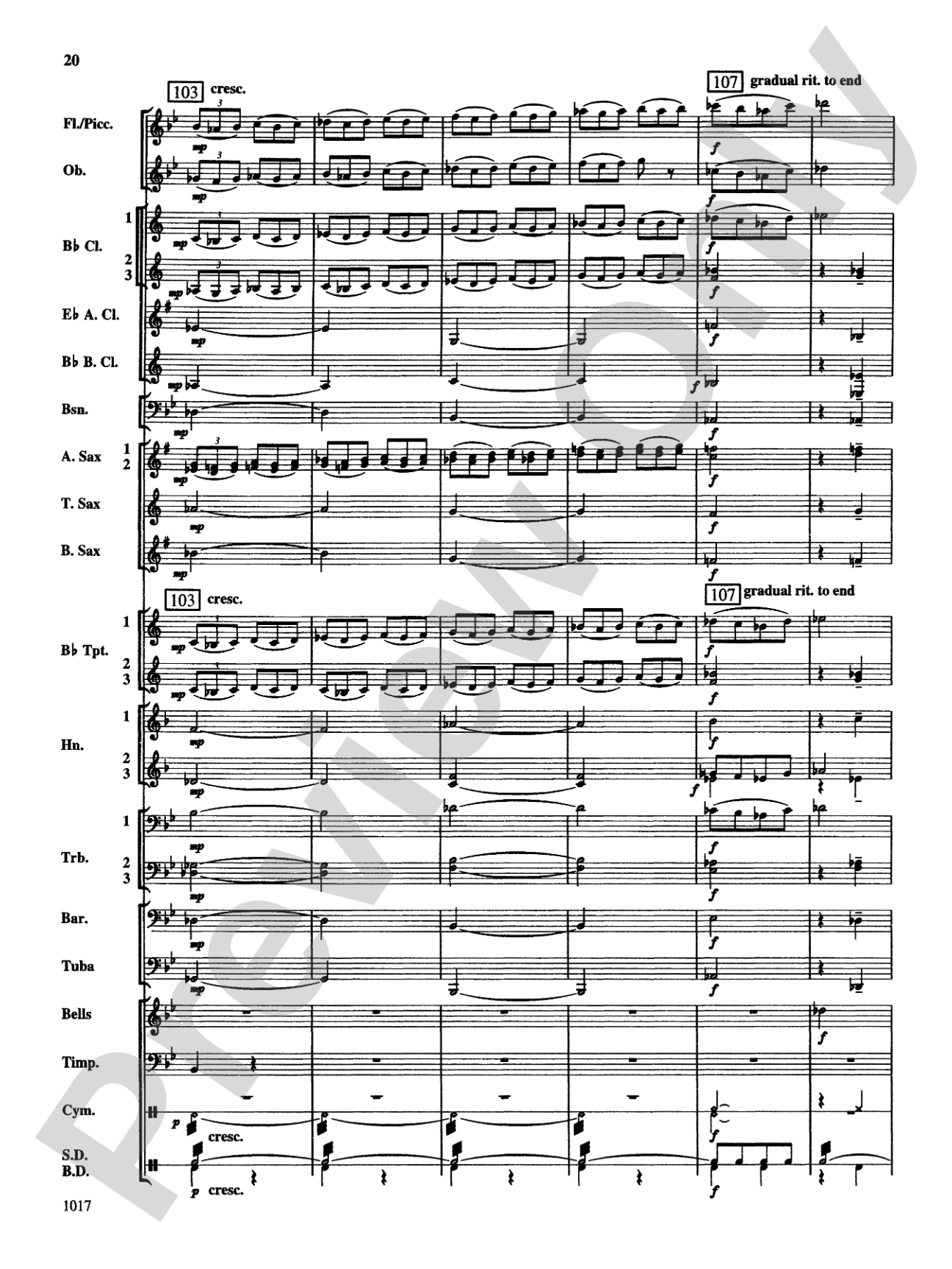 March with Fanfares: Concert Band Conductor Score & Parts