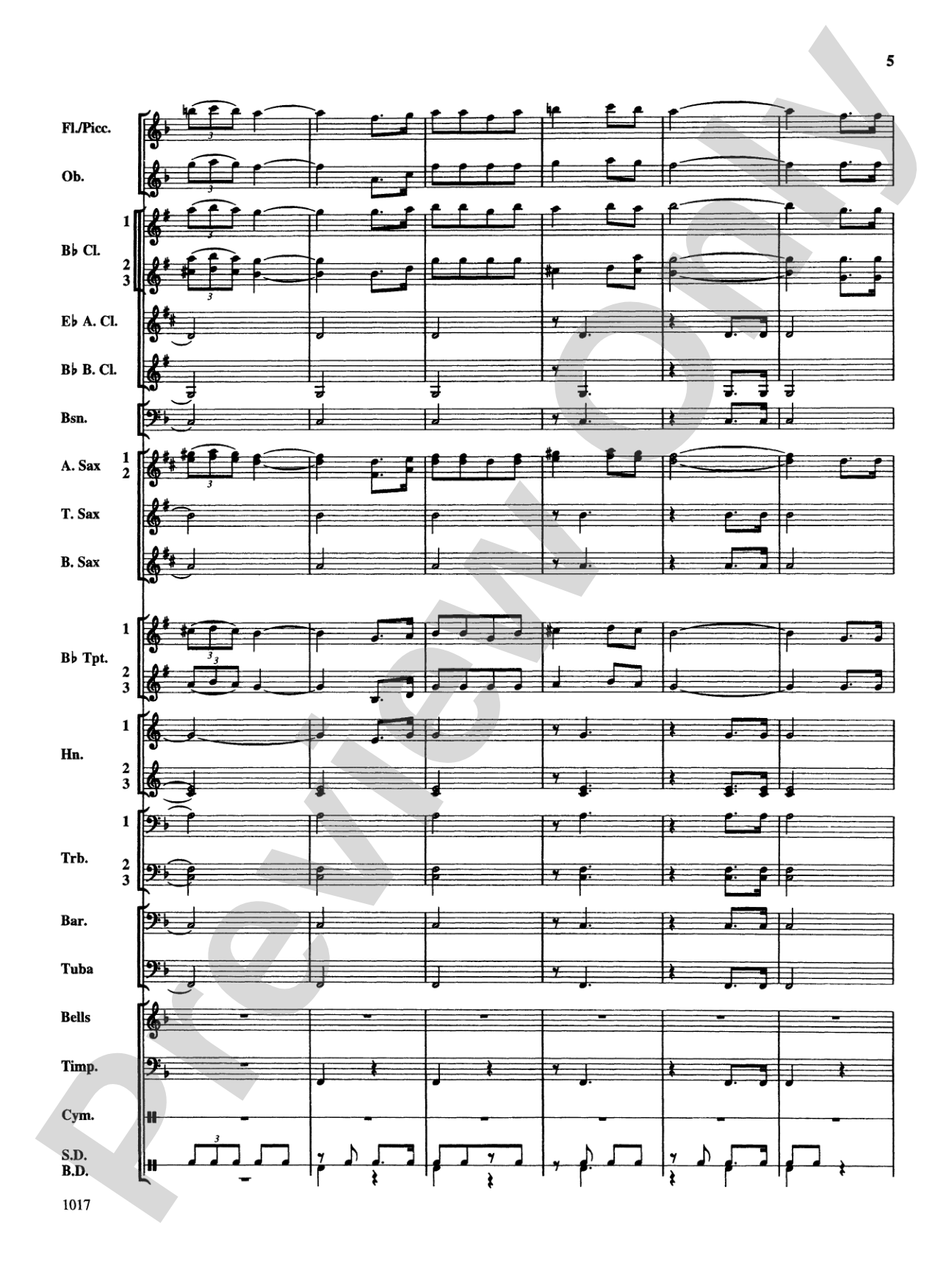 March with Fanfares: Concert Band Conductor Score & Parts
