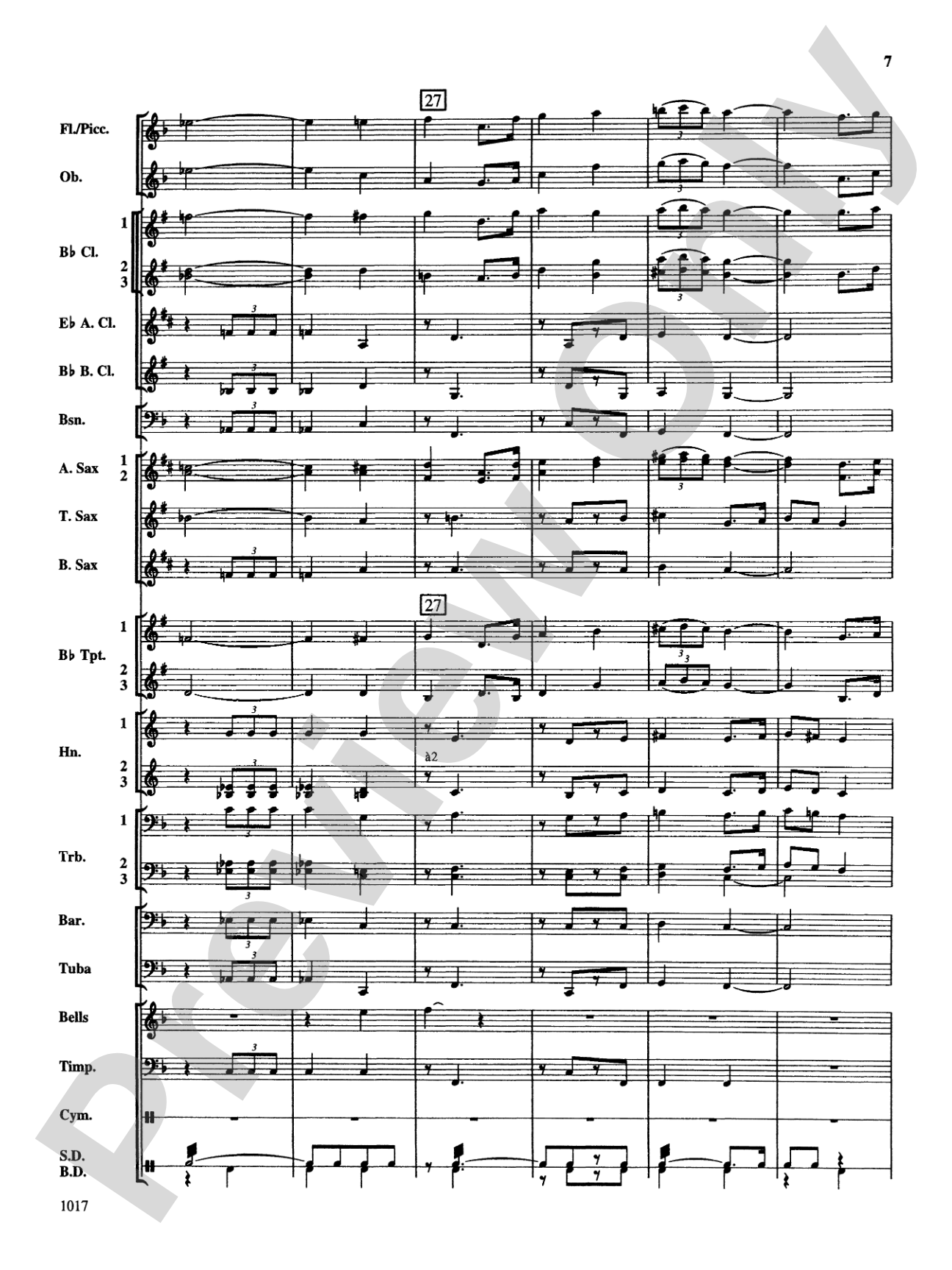 March with Fanfares: Concert Band Conductor Score & Parts