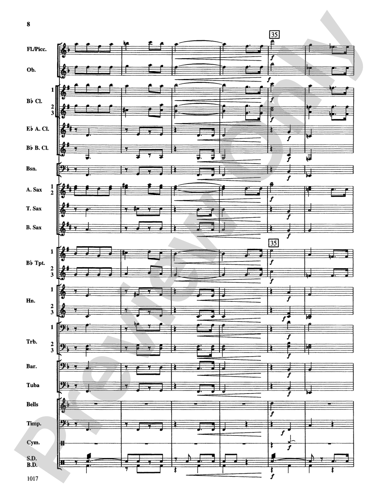 March with Fanfares: Concert Band Conductor Score & Parts