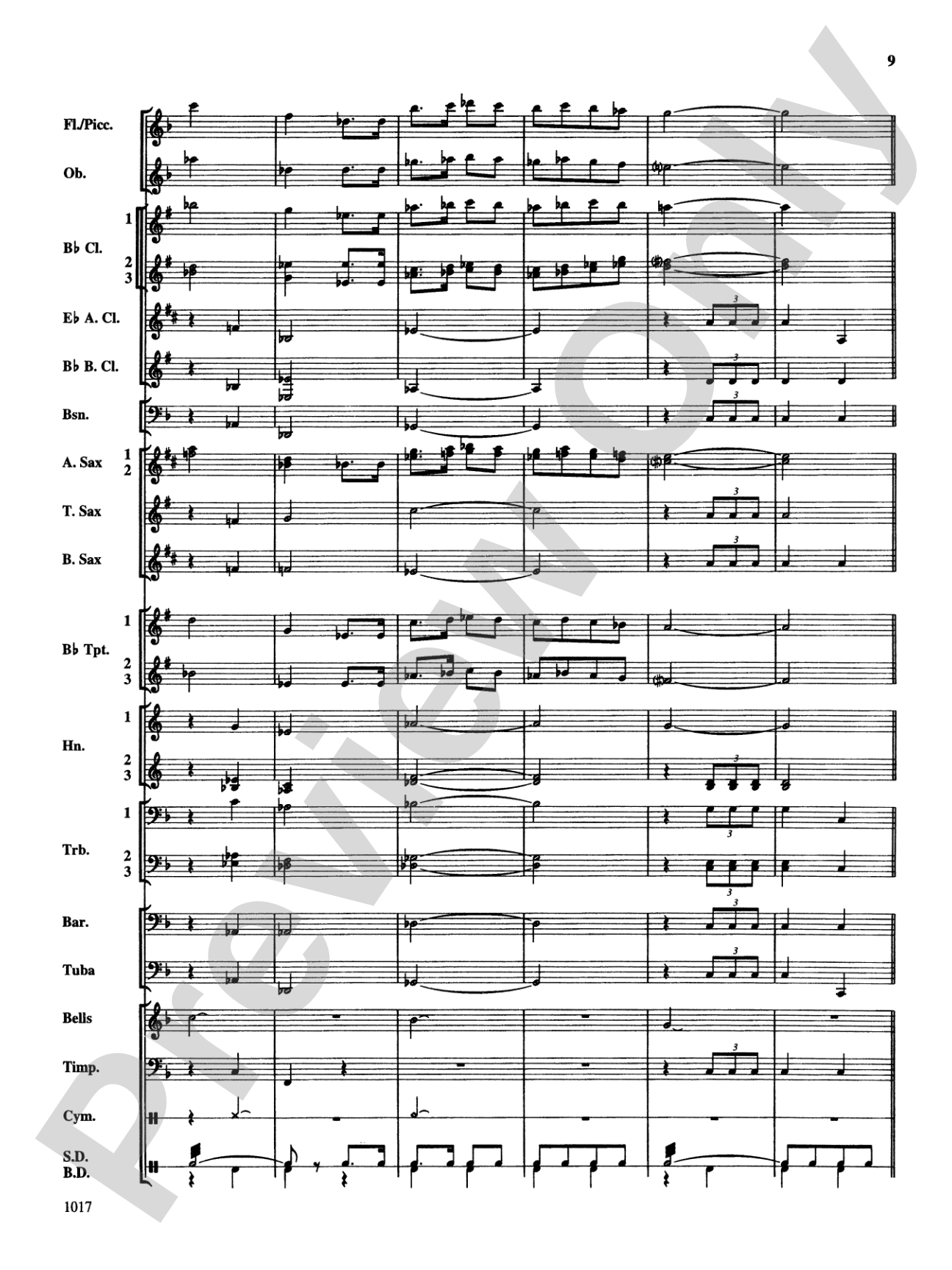 March with Fanfares: Concert Band Conductor Score & Parts
