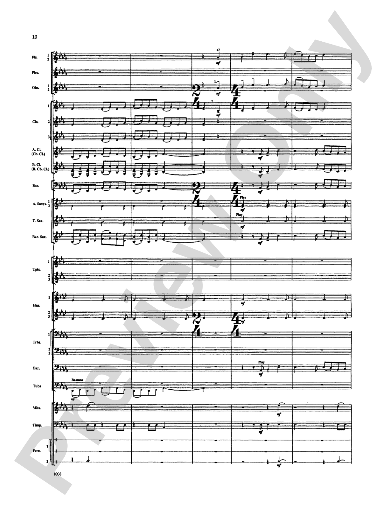 Spoon River Variations: Concert Band Conductor Score & Parts