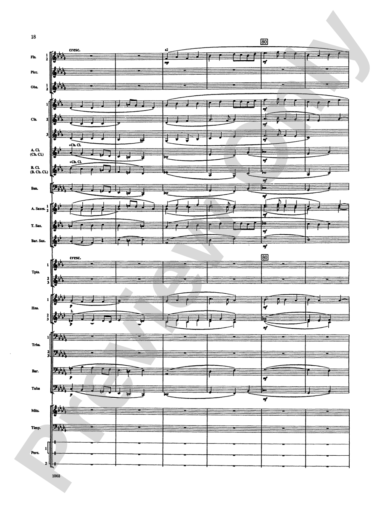 Spoon River Variations: Concert Band Conductor Score & Parts