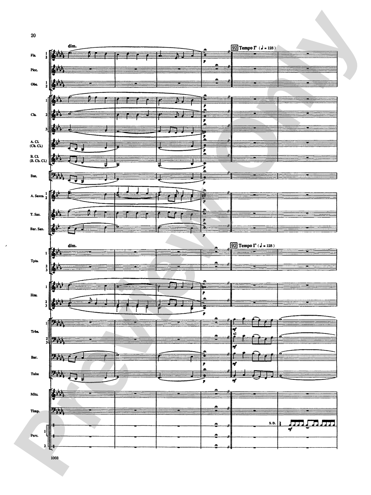 Spoon River Variations: Concert Band Conductor Score & Parts