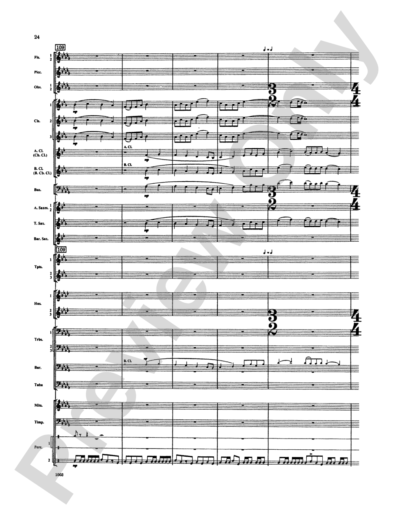 Spoon River Variations: Concert Band Conductor Score & Parts