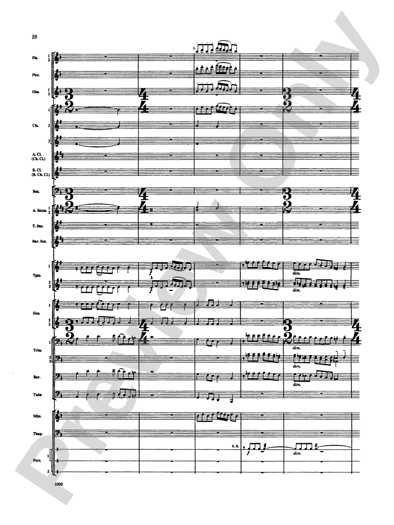 Spoon River Variations: Concert Band Conductor Score & Parts