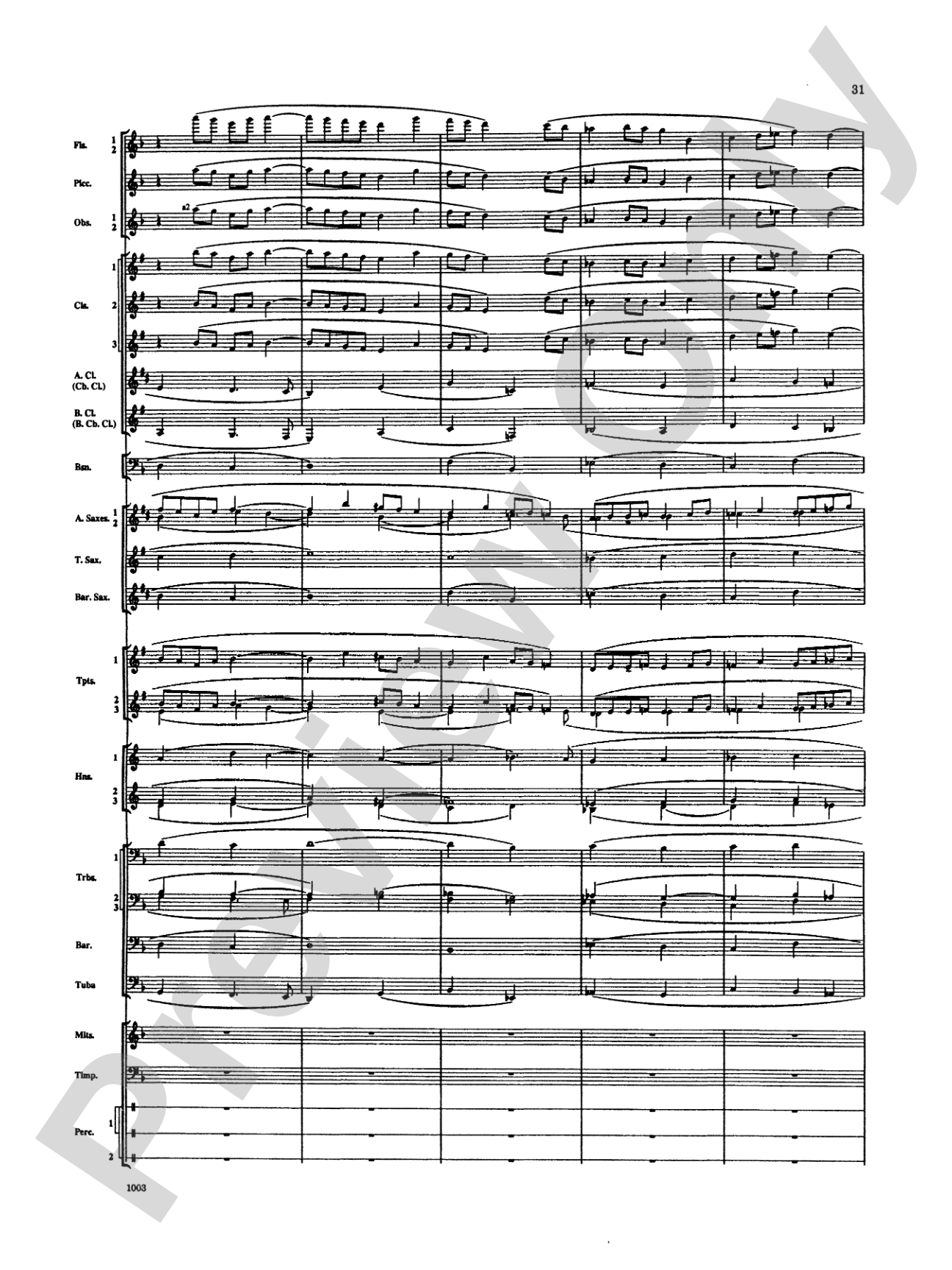 Spoon River Variations: Concert Band Conductor Score & Parts