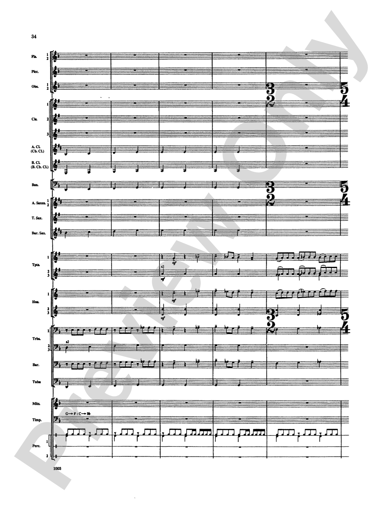 Spoon River Variations: Concert Band Conductor Score & Parts