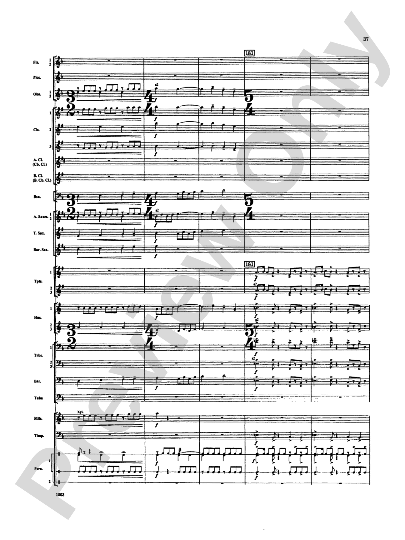 Spoon River Variations: Concert Band Conductor Score & Parts