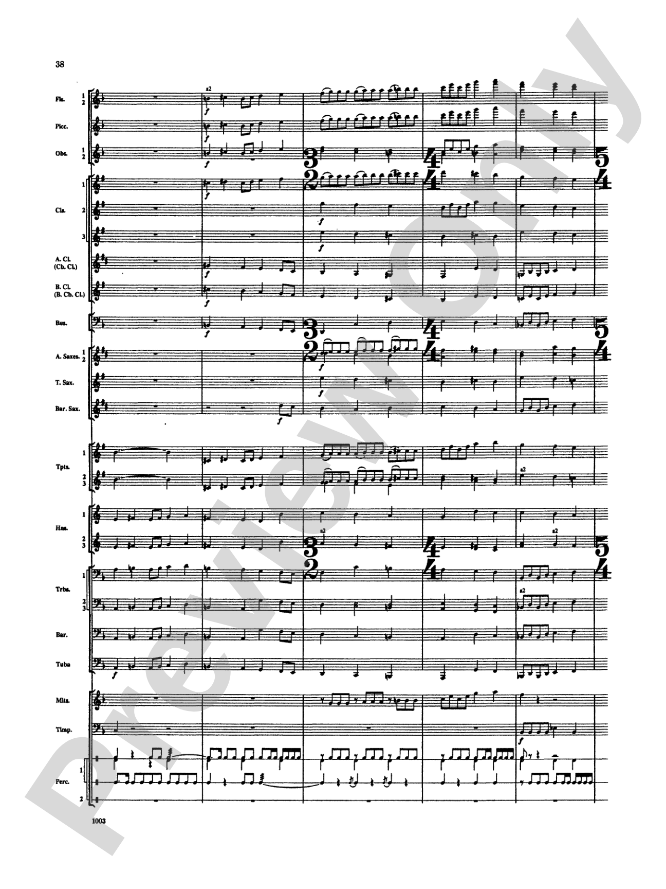 Spoon River Variations: Concert Band Conductor Score & Parts
