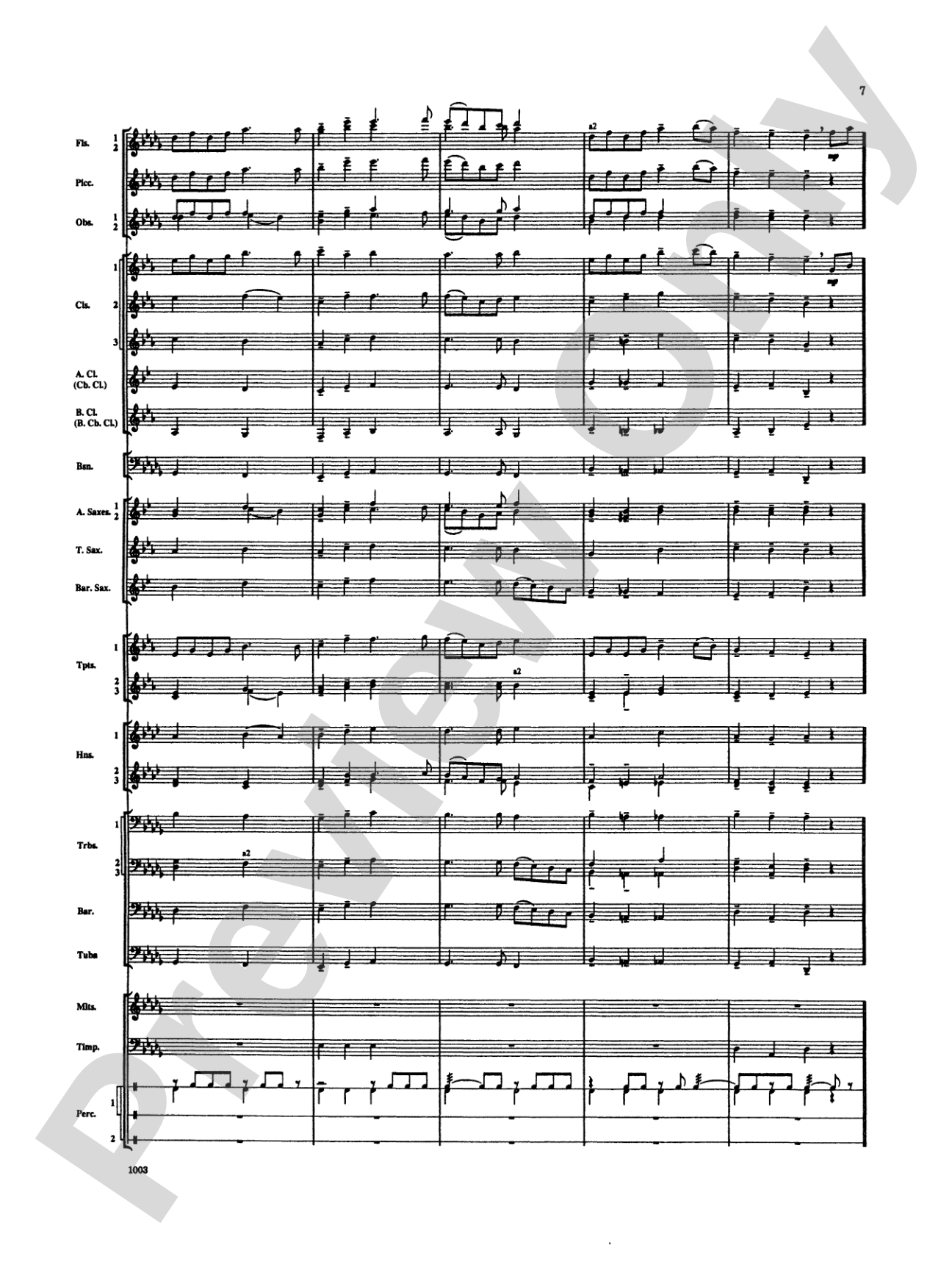 Spoon River Variations: Concert Band Conductor Score & Parts