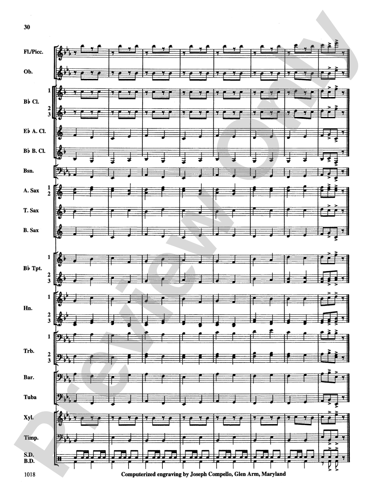 Fantasy on Themes from Tchaikovsky: Concert Band Conductor Score & Parts