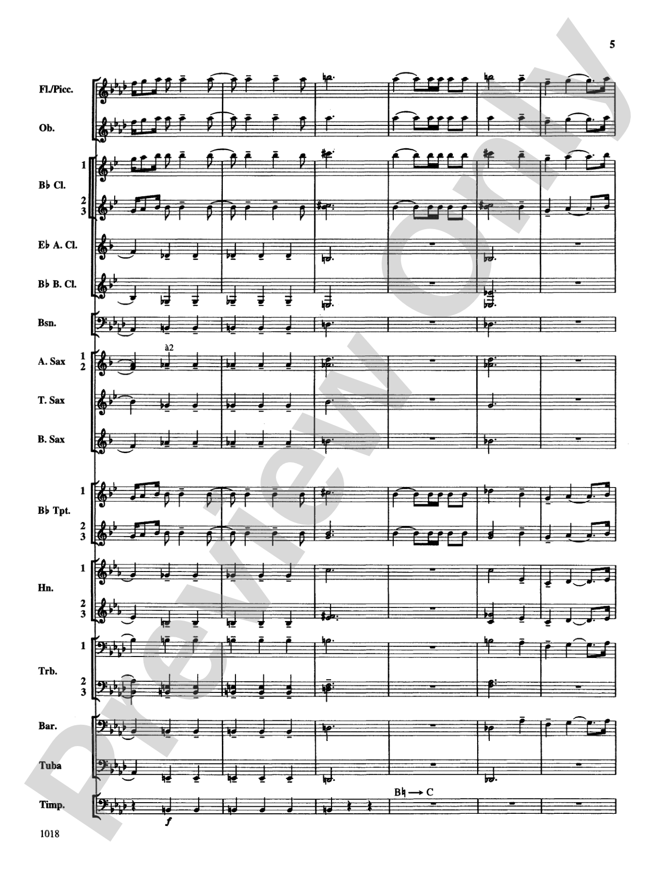 Fantasy on Themes from Tchaikovsky: Concert Band Conductor Score & Parts