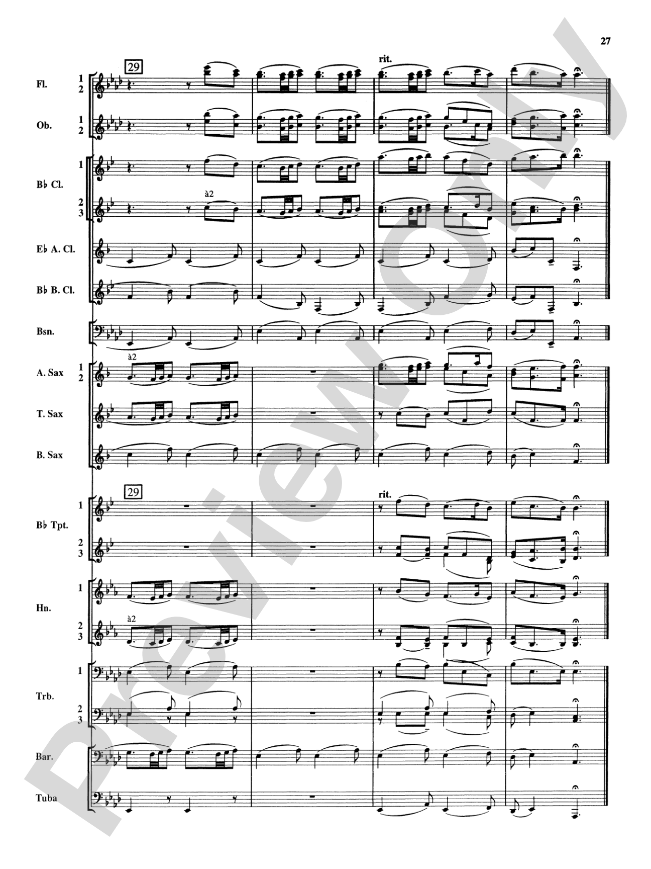 Royal Fireworks Music: Concert Band Conductor Score & Parts