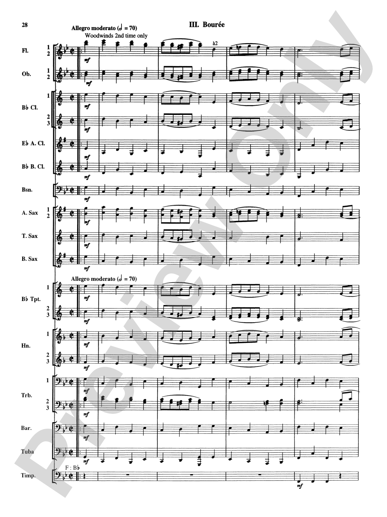 Royal Fireworks Music: Concert Band Conductor Score & Parts