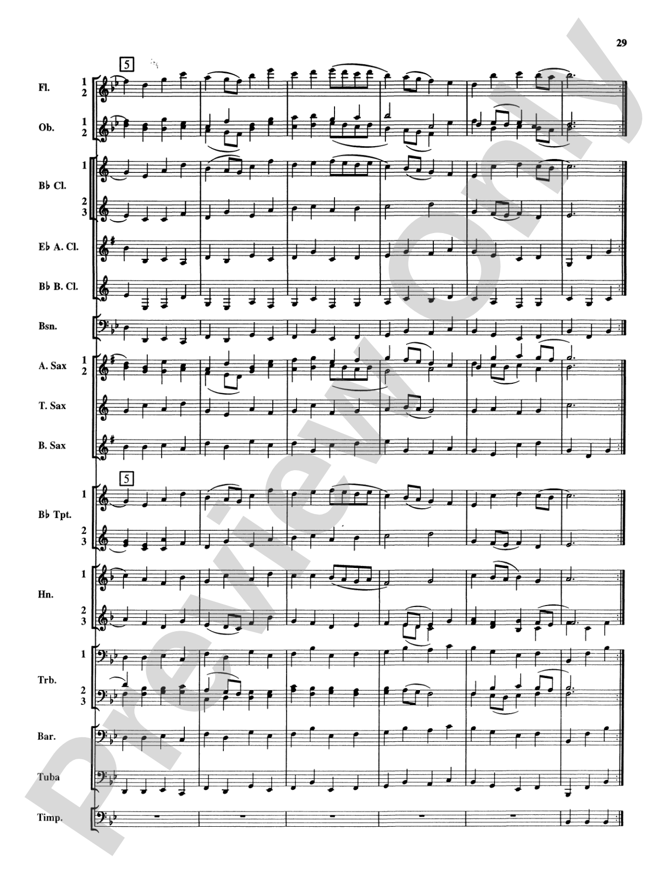 Royal Fireworks Music: Concert Band Conductor Score & Parts