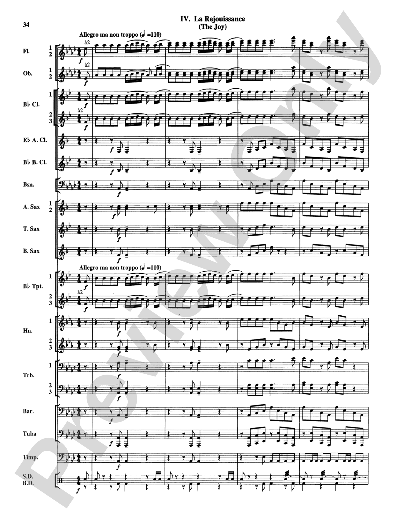 Royal Fireworks Music: Concert Band Conductor Score & Parts