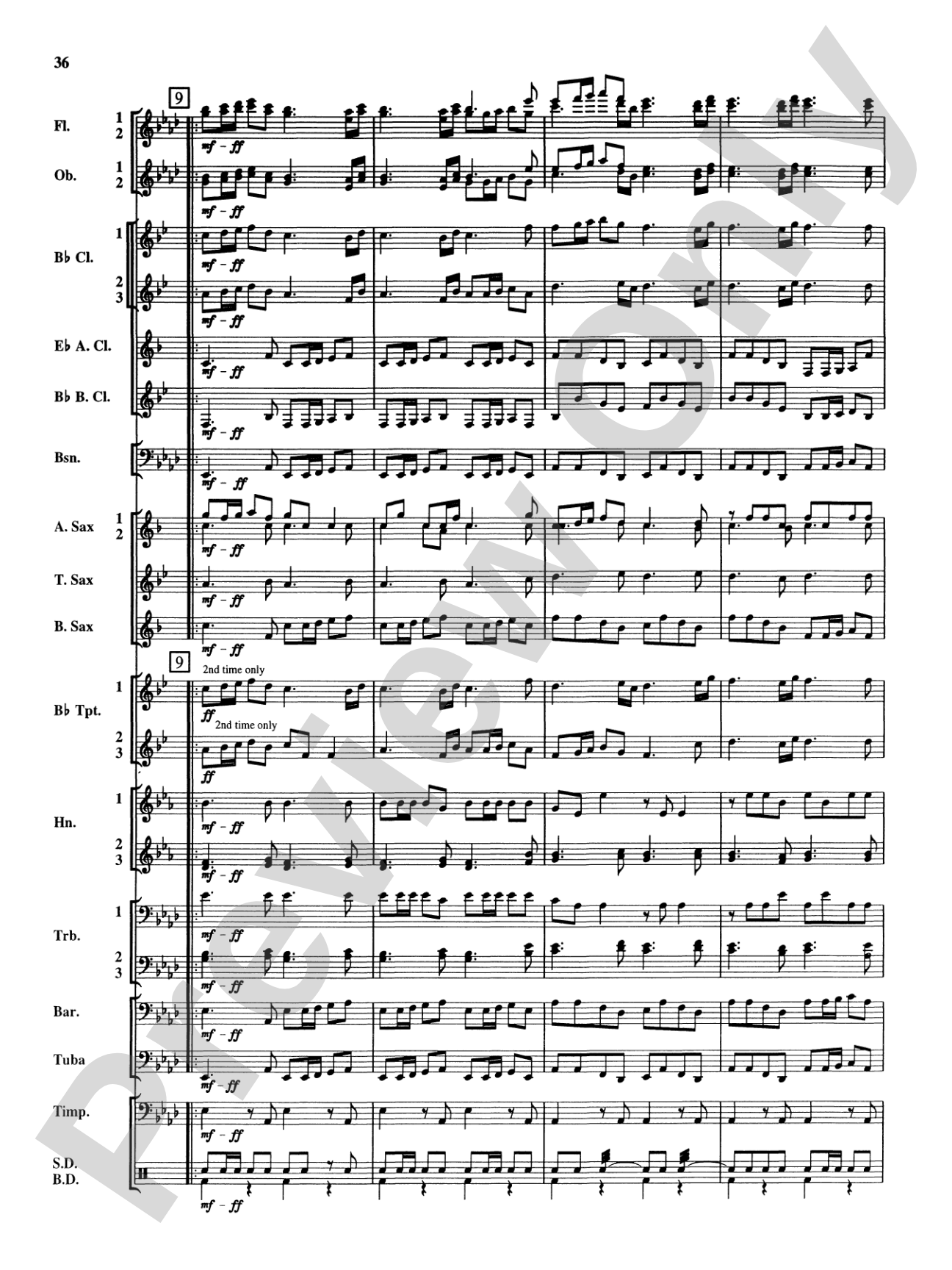 Royal Fireworks Music: Concert Band Conductor Score & Parts
