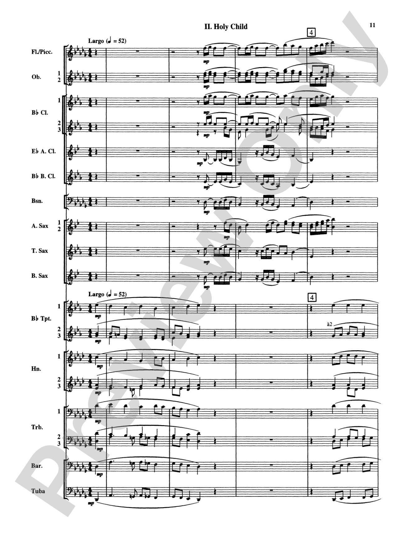 Christmas Music from Bach: Concert Band Conductor Score & Parts
