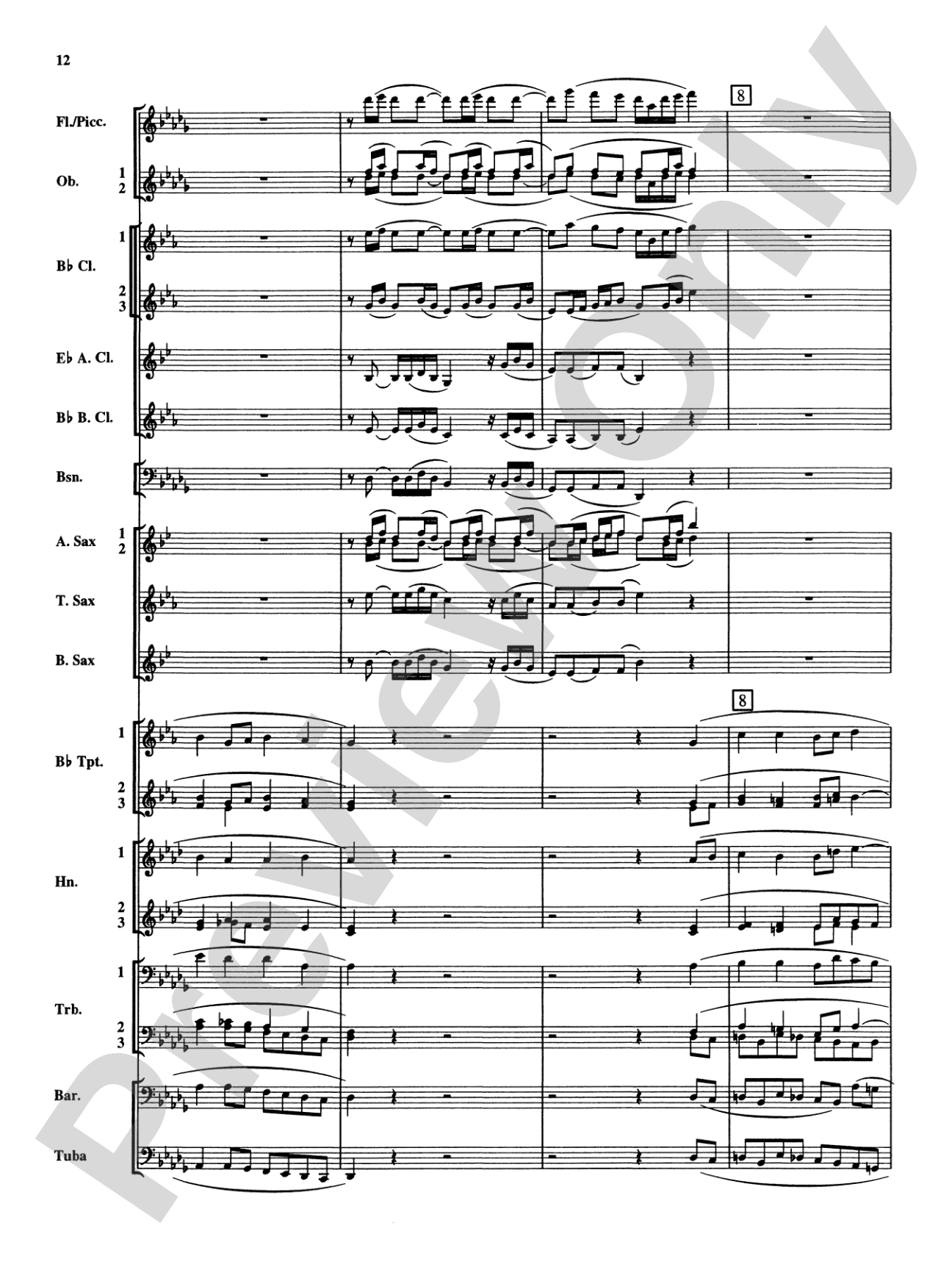 Christmas Music from Bach: Concert Band Conductor Score & Parts