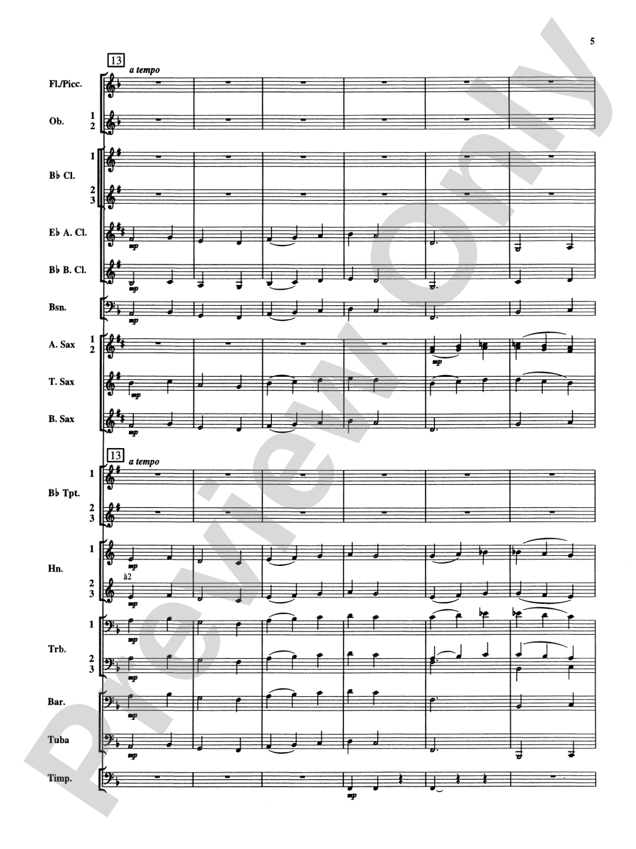Christmas Music from Bach: Concert Band Conductor Score & Parts