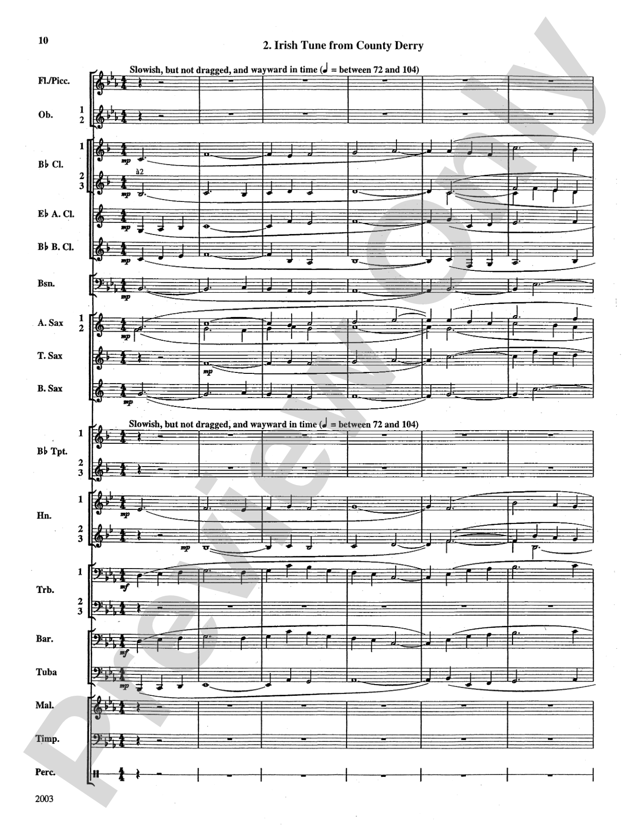 A Percy Grainger Suite: Concert Band Conductor Score & Parts