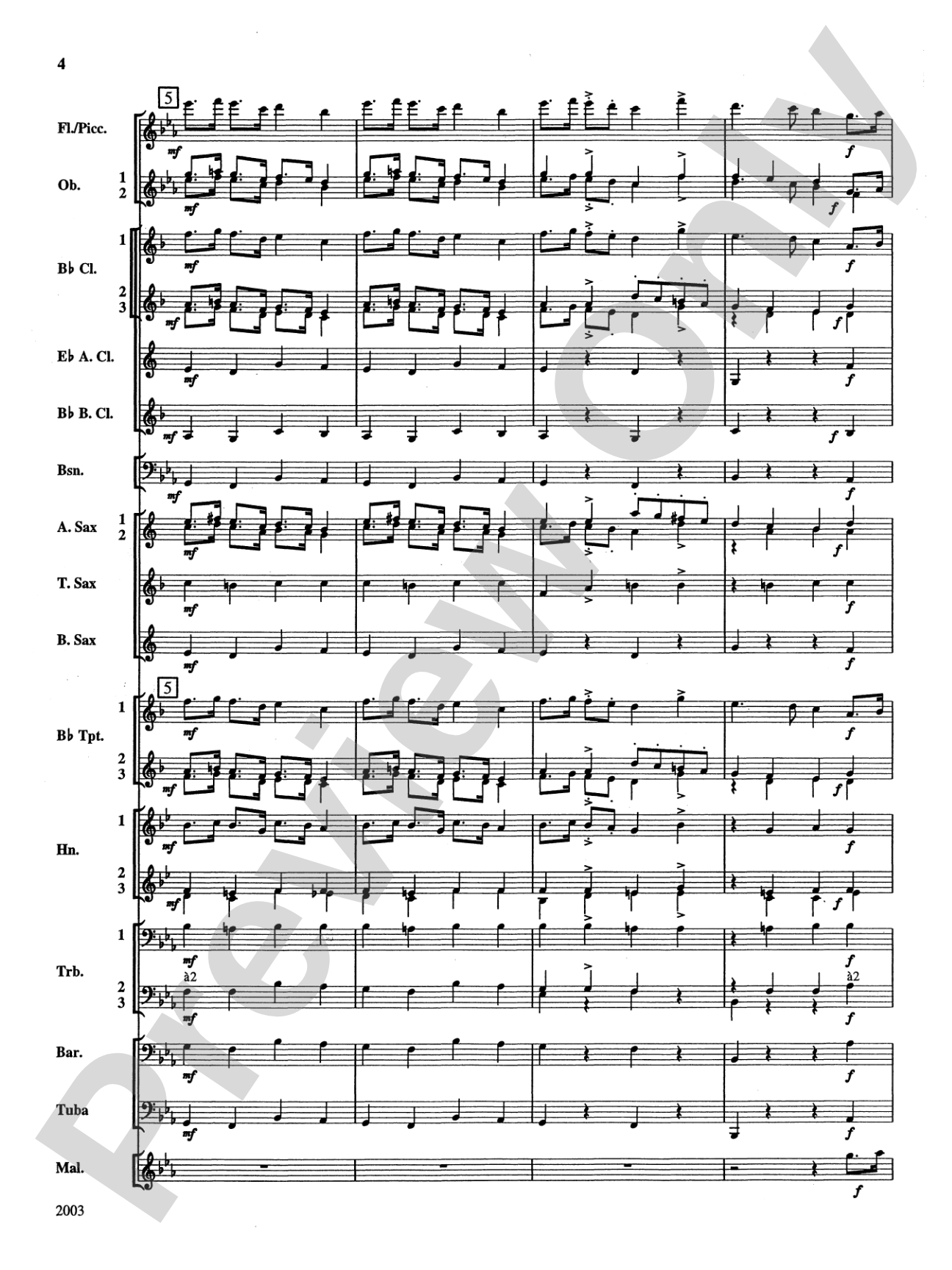 A Percy Grainger Suite: Concert Band Conductor Score & Parts