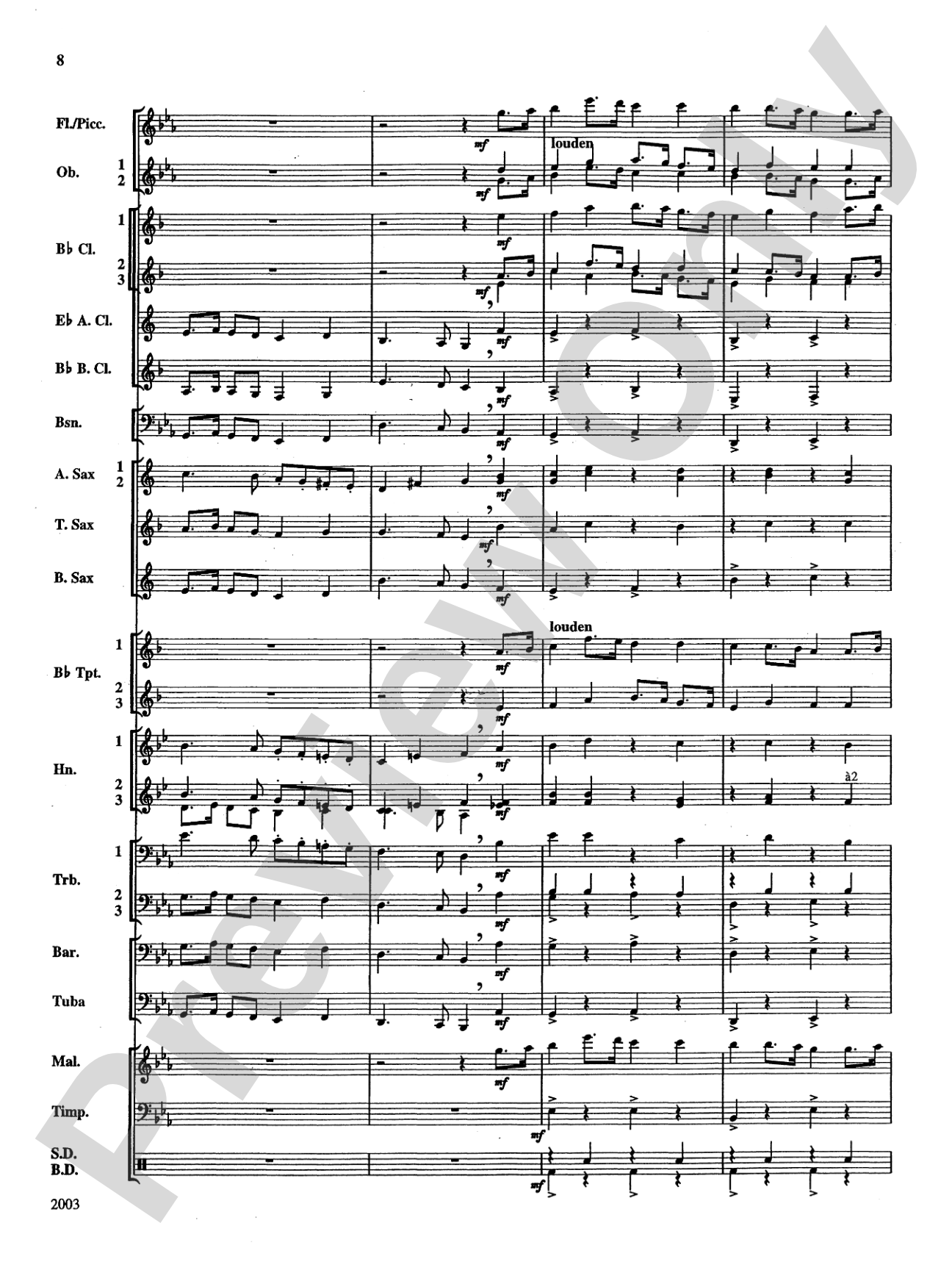 A Percy Grainger Suite: Concert Band Conductor Score & Parts