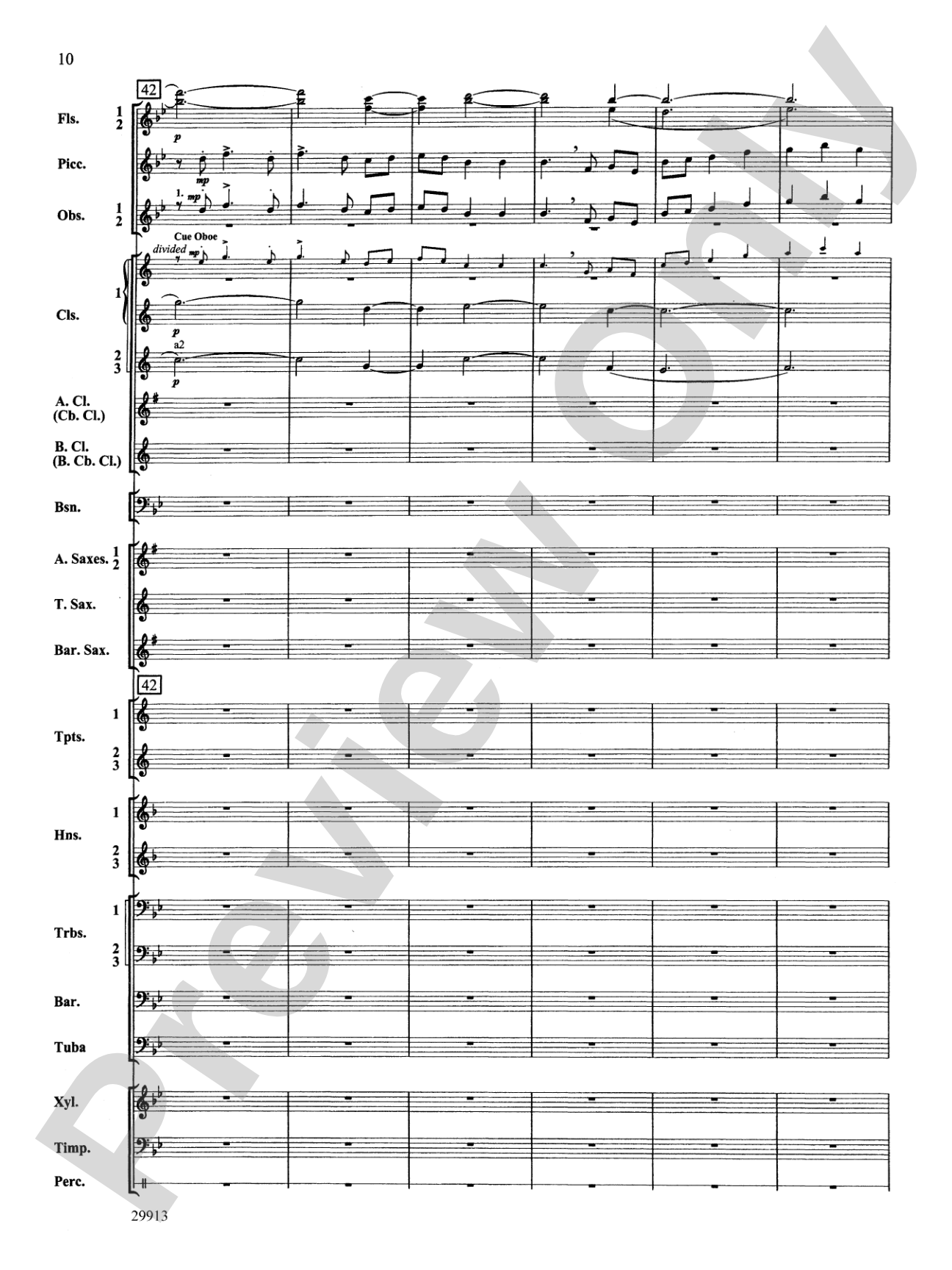 Two Songs Without Words: Concert Band Conductor Score & Parts